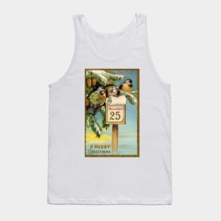 Vintage Christmas Birds Tank Top